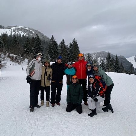 exaktaktiv Gruppenfoto im Schnee Obere Firstalm