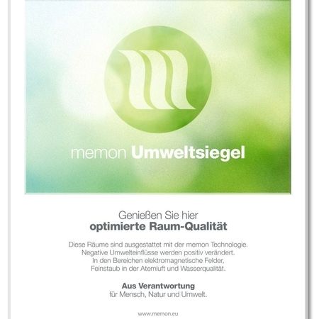 Umweltsiegel von memon bionic instruments GmbH
