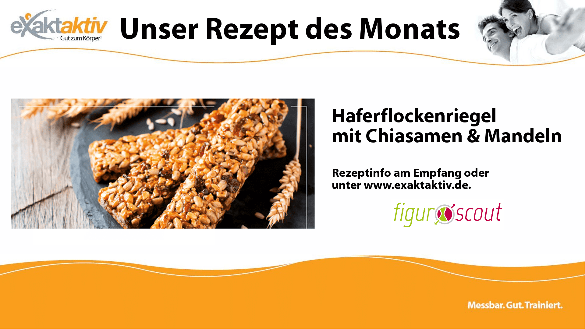 Haferflockenriegel mit Chiasamen und Mandeln