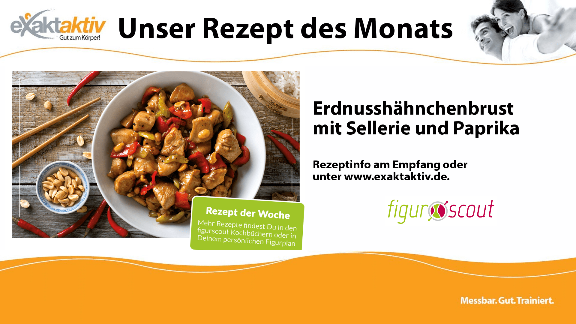 Erdnusshähnchenbrust mit Sellerie und Paprika