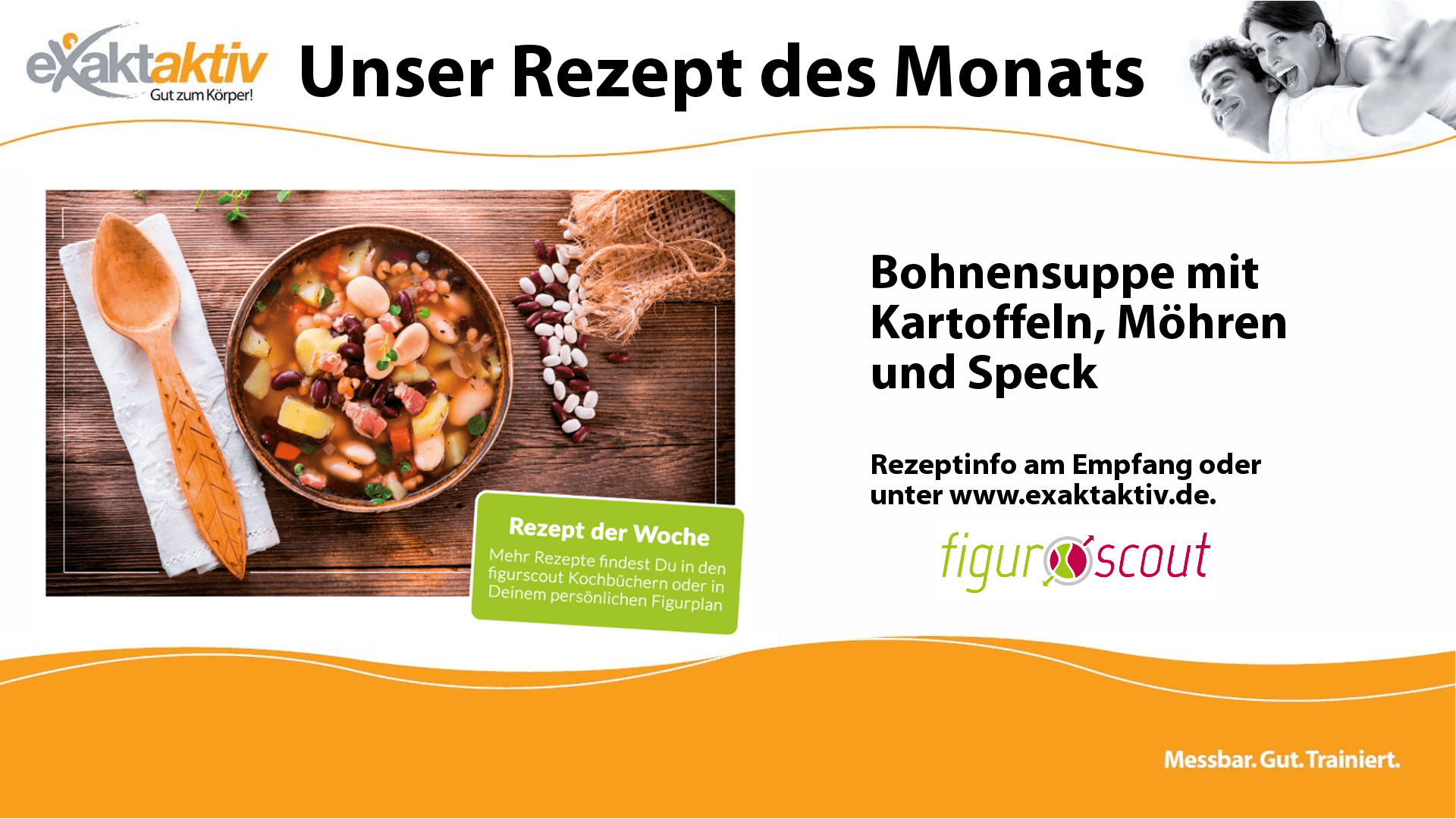 Bohnensuppe mit Kartoffeln, Möhren und Speck