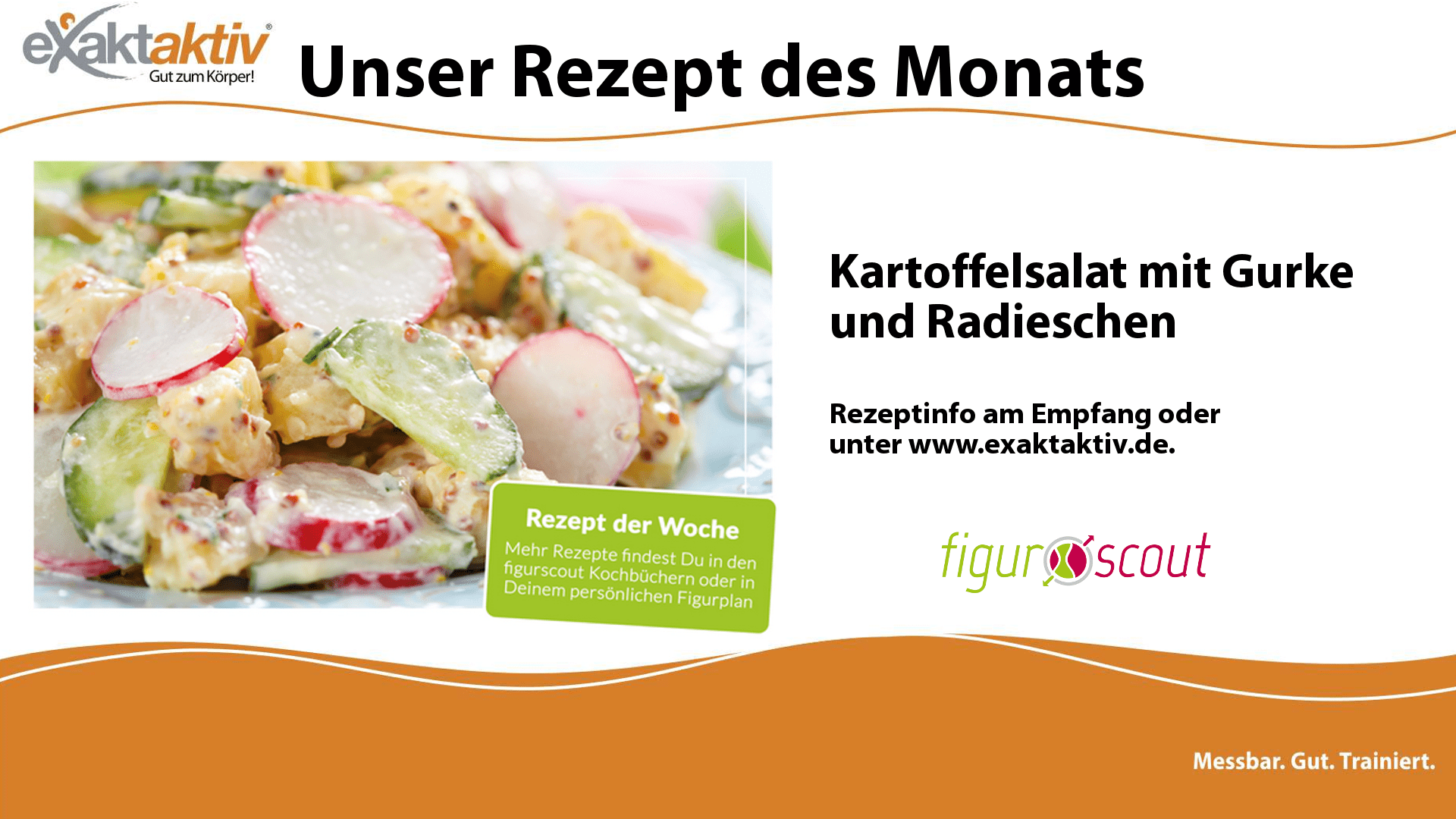 Kartoffelsalat mit Gurken und Radieschen