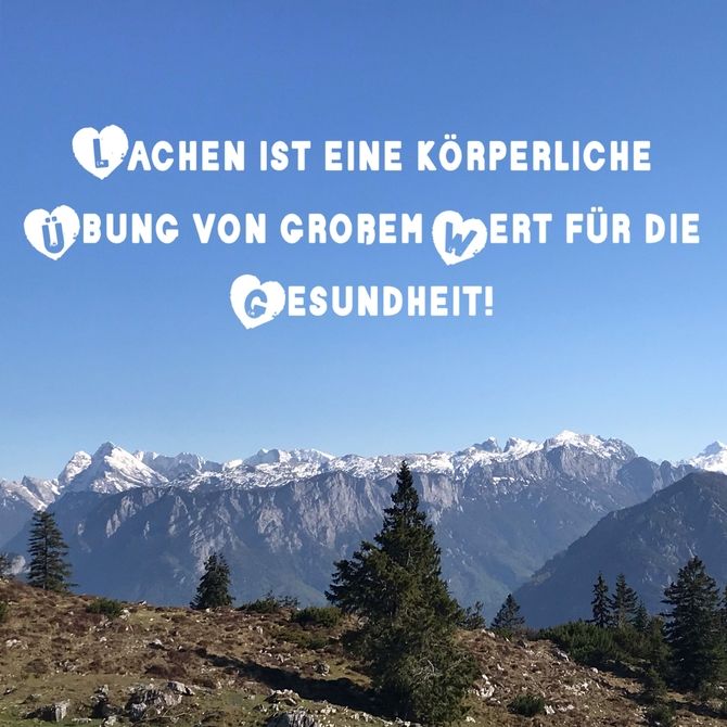 Zitat: Lachen ist eine körperliche Übung von großem Wert für die Gesundheit!