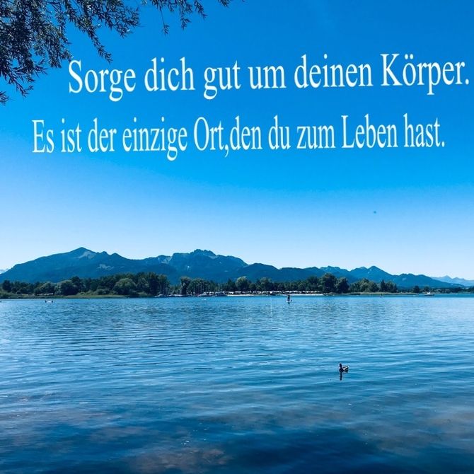 Zitat: Sorge dich um deinen Körper. Es ist der einzige Ort, den zu zum Leben hast.