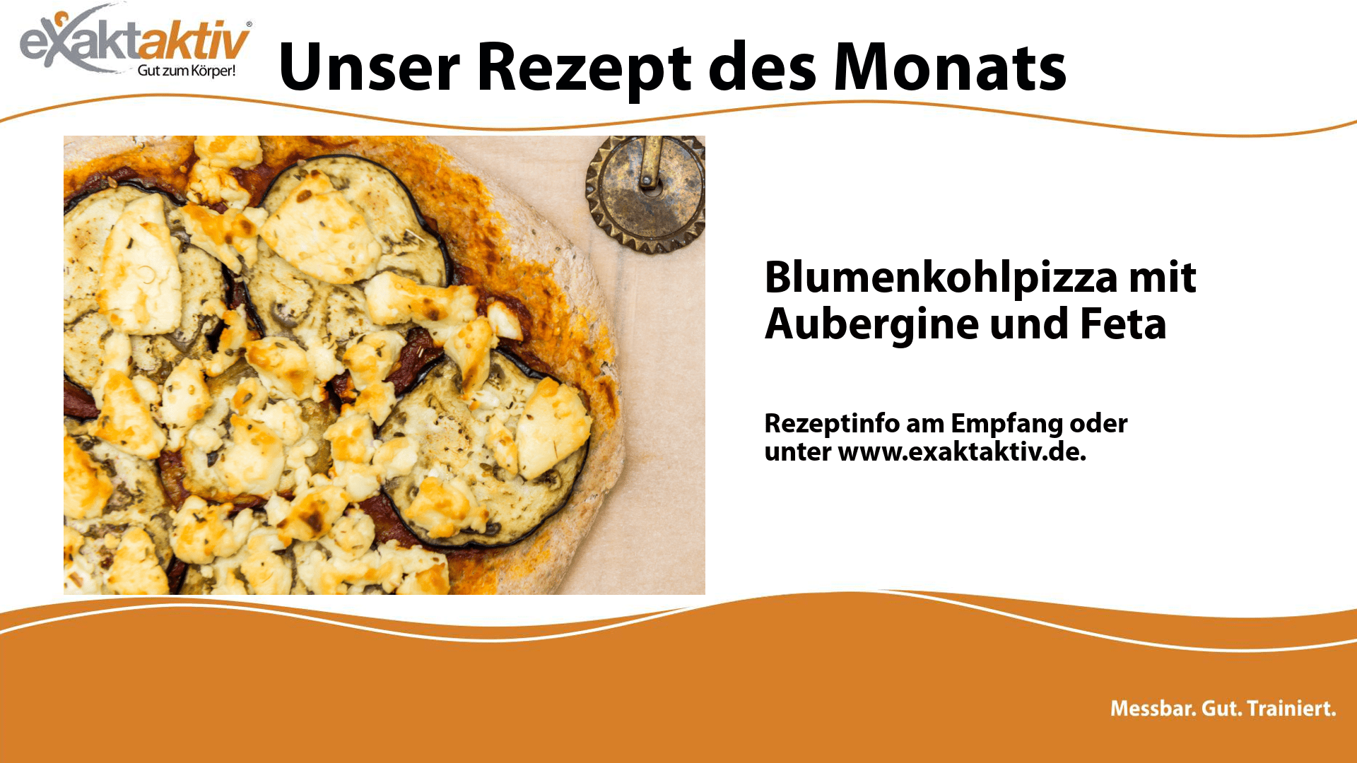 Blumenkohlpizza mit Aubergine und Feta