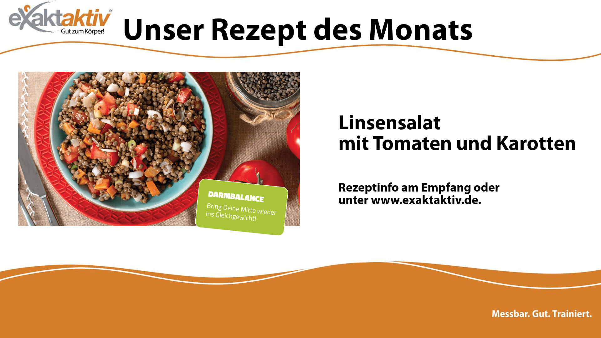 Linsensalat mit Tomaten und Karotten