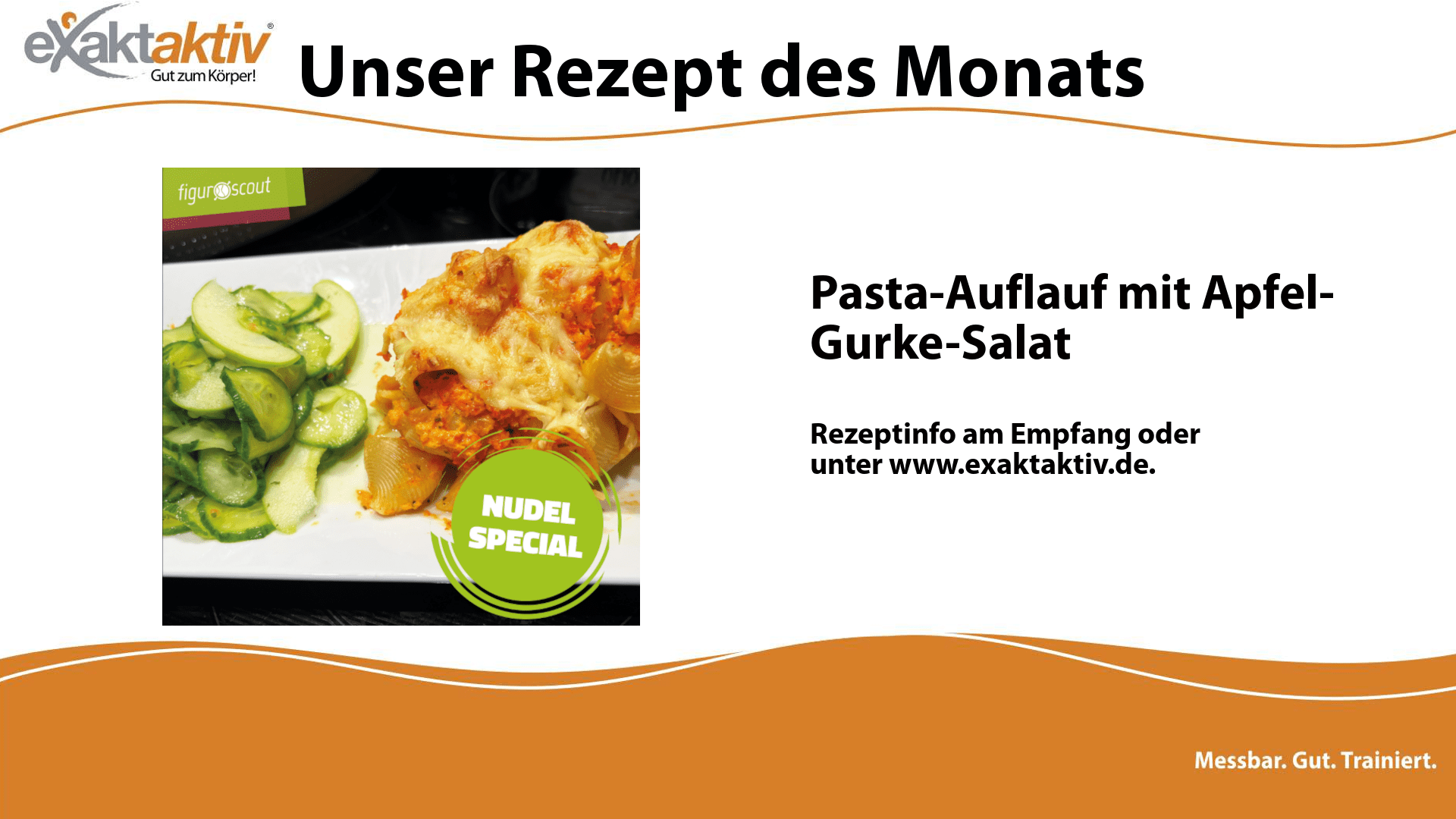 Pasta-Auflauf mit Apfel-Gurke-Salat