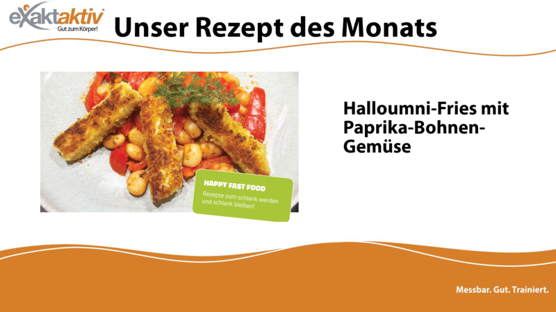 Halloumni-Fries mit Paprika-Bohnen-Gemüse