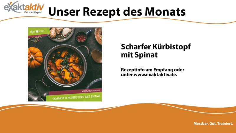 Scharfer Kürbistopf mit Spinat